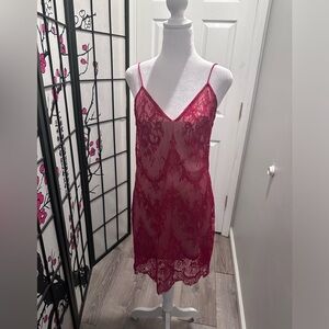 Fashion Nova red lace mini dress size XL